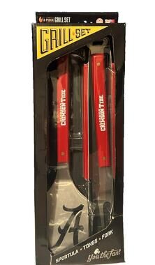 Alabama Crimson Tide Grill Set Spatula, Tongs, And Fork